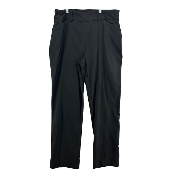 Hilary Radley Black Dress Pants Stretch Career Casual Trousers LG‎ - Picture 1 of 7